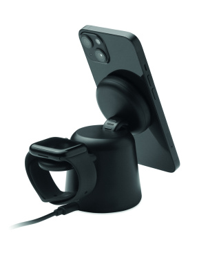 Logo trade liikelahja kuva: 3 in 1 langaton laturi 15W