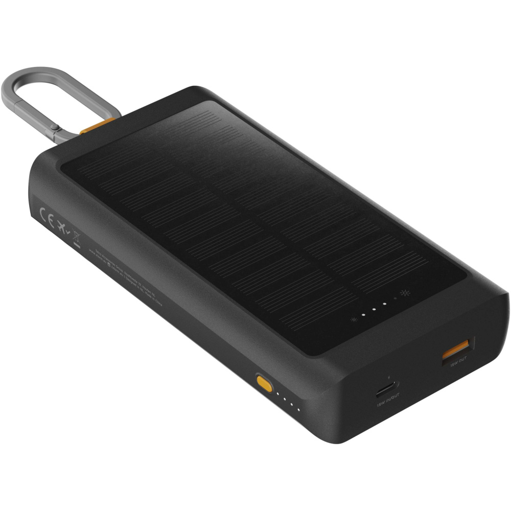 Logo trade mainoslahjat ja liikelahjat kuva: Xtorm XG2S101 Go2 aurinkovaravirtalähde valolla, 10 000 mAh ja 15 W 