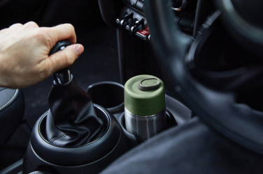 Logotrade mainoslahjat ja liikelahjat tuotekuva: Musta+Blum-eristetty matkamuki ruostumatonta terästä