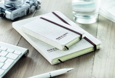 Logotrade dovana nuotrauka: A6 drobės užrašų knygelė su pamušalu