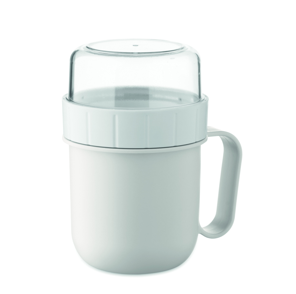 Logotrade reklaminiai produktai nuotrauka: 450 ml talpos PP puodelis kelyje