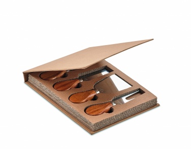 Logotrade logo dāvanas foto: Komplektā 4 siera naži