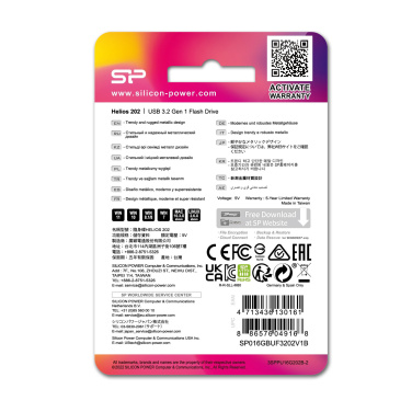 Logotrade ziemassvētku dāvanas foto: Pendrive Silicon Power HELIOS 202, 3.2 Gen 1, 16GB
