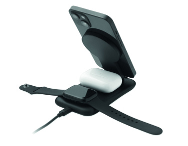 Logotrade ziemassvētku dāvanas foto: 3 vienā bezvadu lādētājs 15 W