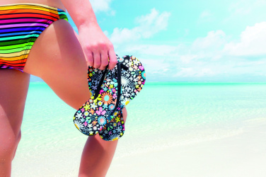 Лого трейд pекламные cувениры фото: Шлепки пляжные под сублимацию