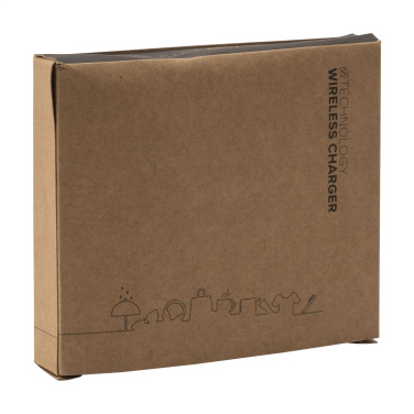 Лого трейд бизнес-подарки фото: Беспроводное зарядное устройство Bamboo 10 Вт, беспроводное быстрое зарядное устройство