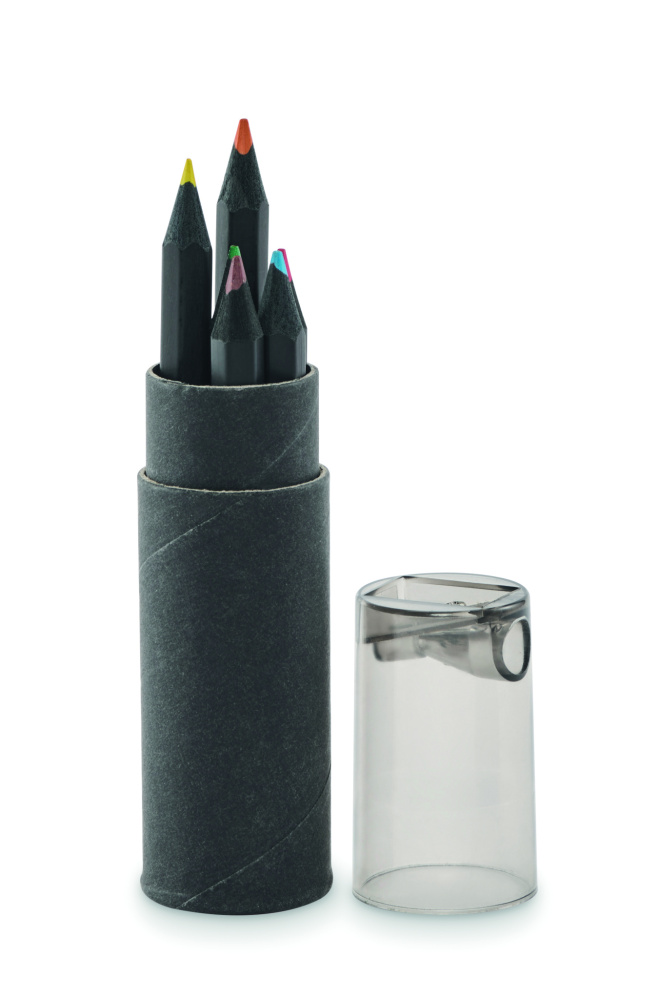Логотрейд pекламные cувениры картинка: 6 black colouring pencils
