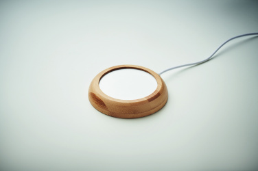 Лого трейд бизнес-подарки фото: Bamboo mug warmer with USB