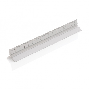 Logotrade reklamprodukter bild: 15cm triangulär aluminiumlinjal