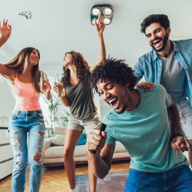 Logotrade profilreklam bild: Singvibe RCS karaoke set med dubbelmikrofon