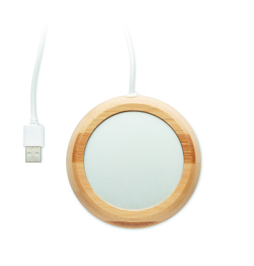Logotrade reklamprodukter bild: Muggvärmare i bambu med USB