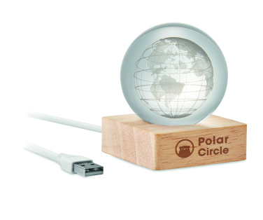 Logotrade presentreklam bild: LED-glob glasboll
