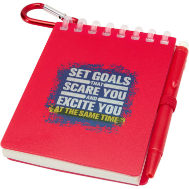 Logotrade kampanjprodukter bild: Lig Mini uppsättning med återvunnen utomhusanteckningsbok med mjukt omslag och kulspetspenna (blått bläck)