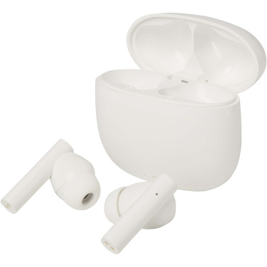 Logotrade profilreklam bild: Alterf True Wireless Bluetooth®-öronsnäckor av återvunnen plast med öronproppar av silikon